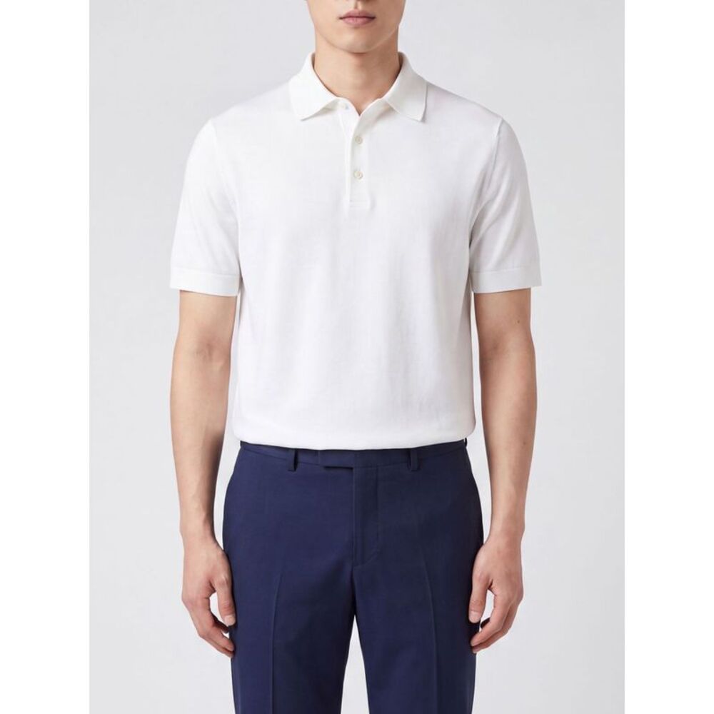 Herno Men Herno Short-Sleeve Polo Shirt In Pure Cotton With Classic Collar